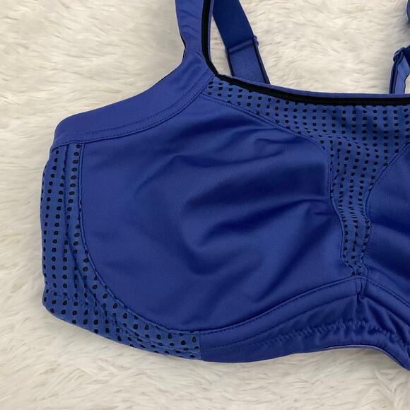 Soma Sport Max Support Underwire Royal Blue Sports Bra - Size 38D - Picture 2 of 5